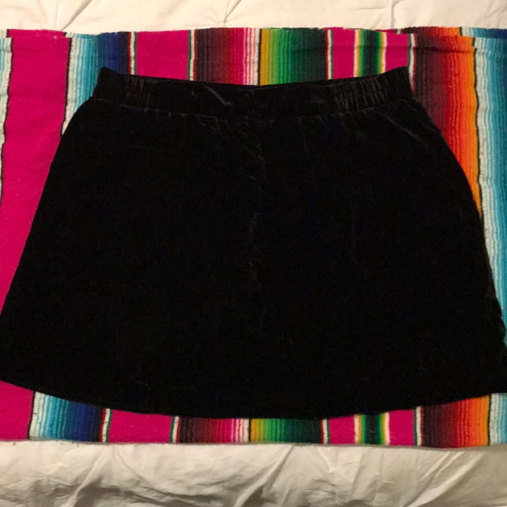 Black Velvet Skirt